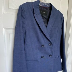 Banana Jacket Blue Plaid Size 6